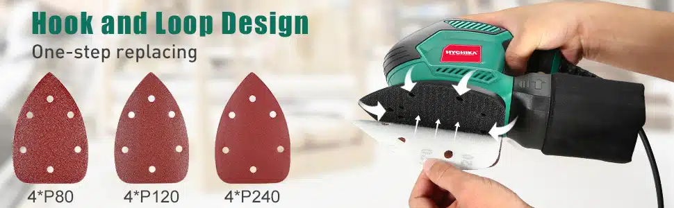 سنباده هایچیکا Haychika با 12 عدد کاغذ سنباده مدل ms200w - Image 9