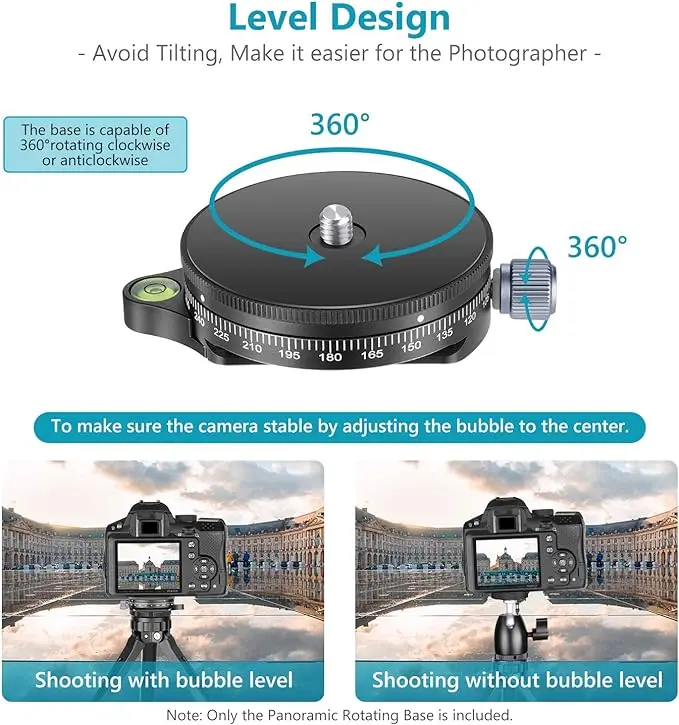 پایه و گیرە اتصال سریع پارانومیک (٣٦٠درجە)دوربین برند نیور Neewer GM-PR - Image 2