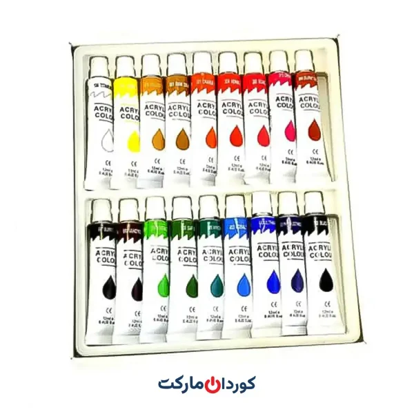 ست هجده 18 عددی رنگ اکرلیک