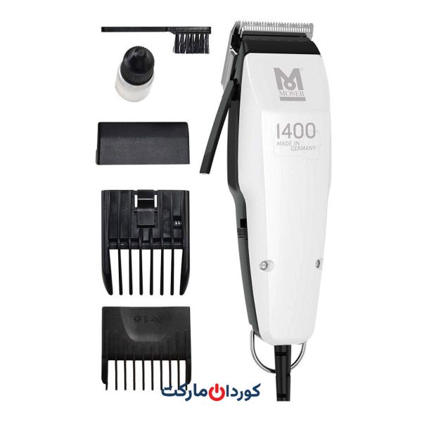 ماشین اصلاح سر و صورت موزر MOSER مدل ۱۴۰۰ Silver Edition اورجینال آلمان استوک