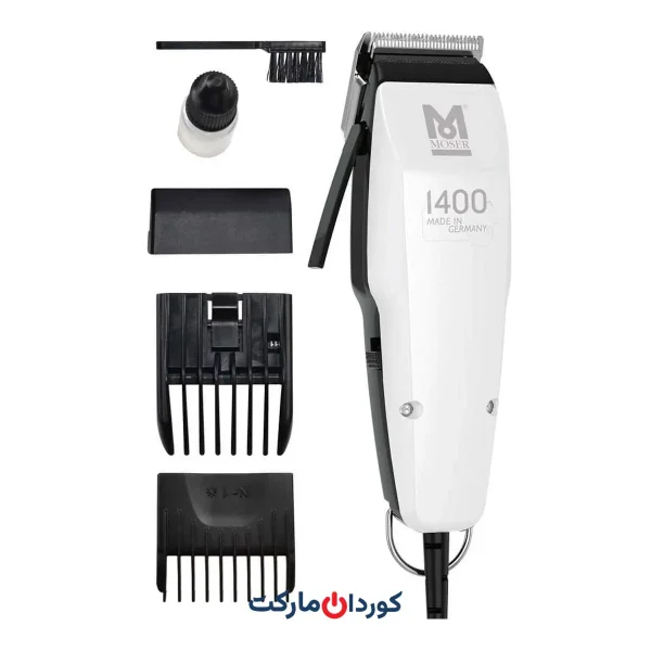 ماشین اصلاح سر و صورت موزر MOSER مدل ۱۴۰۰ Silver Edition اورجینال آلمان استوک