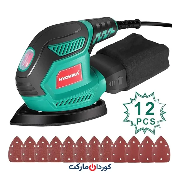 سنباده Haychika با 12 عدد کاغذ سنباده مدل ms200w