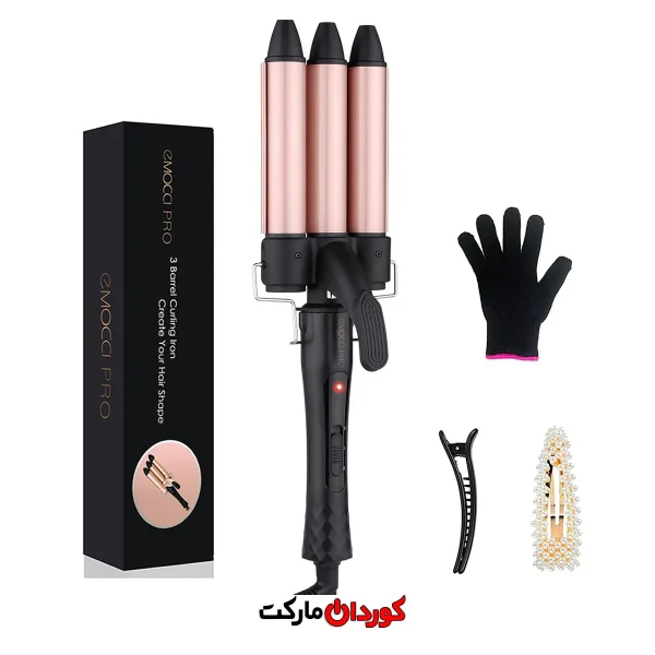 فر کننده موی 3 لوله‌ای 3 Barrel Hair Waver (1 Inch) کد 25683