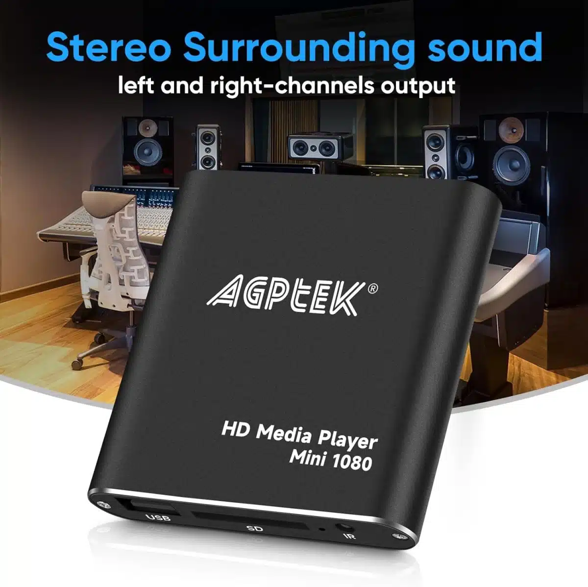 پخشکننده چندرسانهای و دیجیتال 1080P HD برند AGPTEK