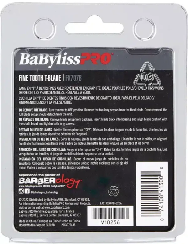 تیغه جایگزین BaBylissPRO مدل FINE TOOTH T-BLADE FX707B