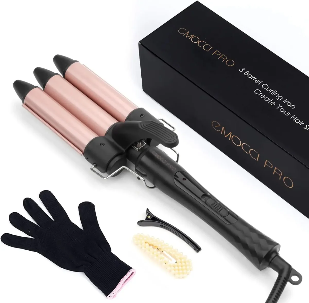 فر کننده موی 3 لولهای 3 Barrel Hair Waver (1 Inch)، ابزاری حرفهای برای ایجاد موج زیبای موی سر