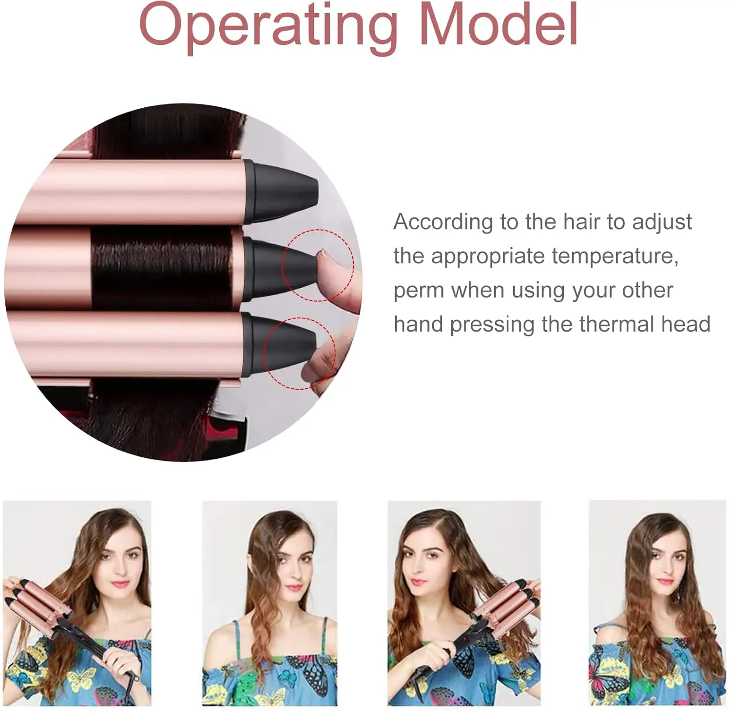 فر کننده موی 3 لولهای 3 Barrel Hair Waver (1 Inch)، ابزاری حرفهای برای ایجاد موج زیبای موی سر