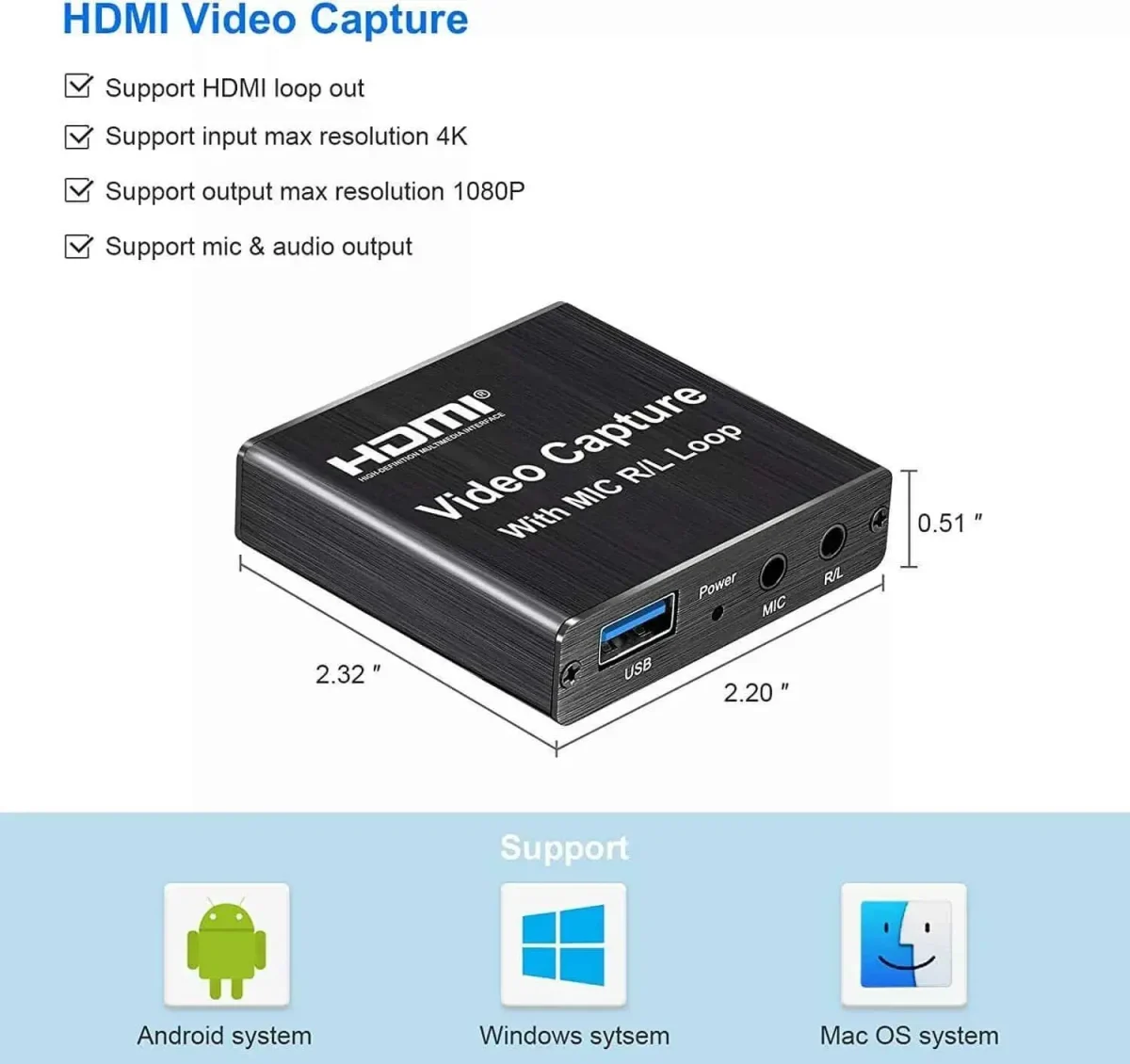 تبدیل کپچر HDMI Video Capture Card