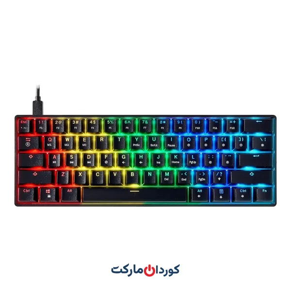 کیبورد گیمینگ مکانیکال RGB دار 62کلید Mizar مدل MZ60 LUNA