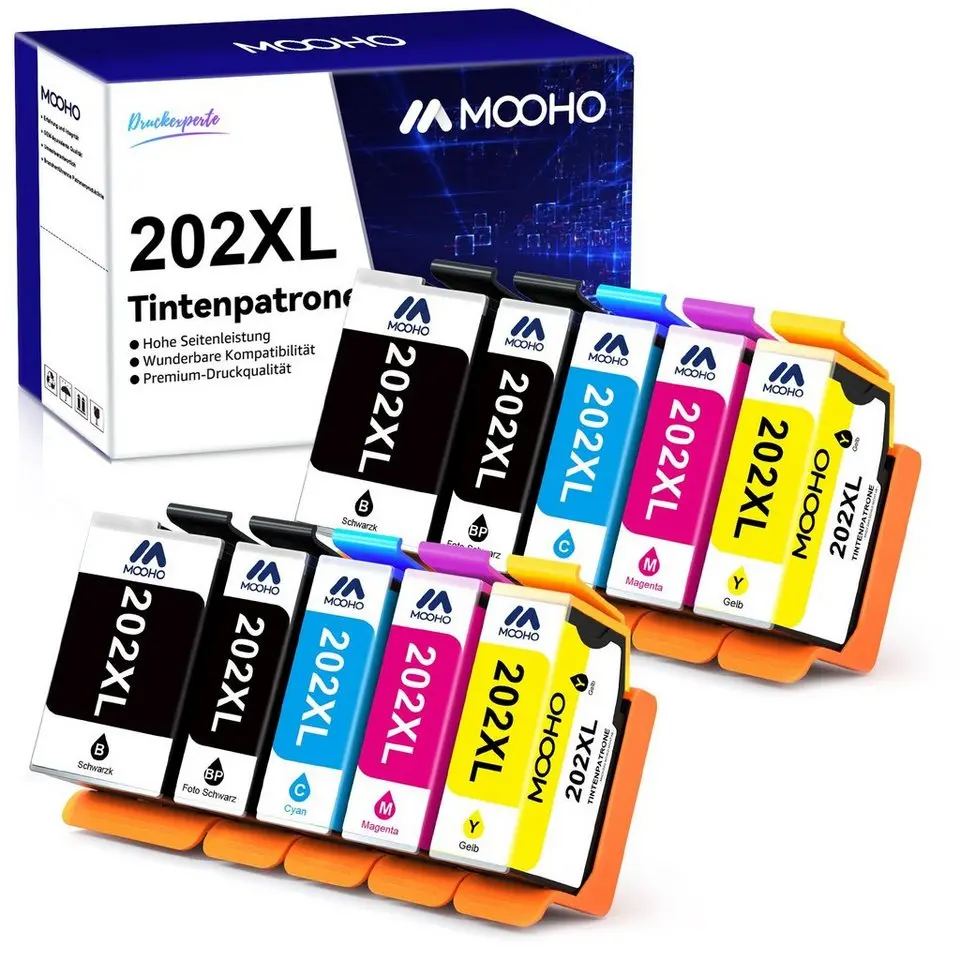 کارتریج جوهر Mooho 202XL با عملکرد بالا برای چاپهای واضح و شفاف
