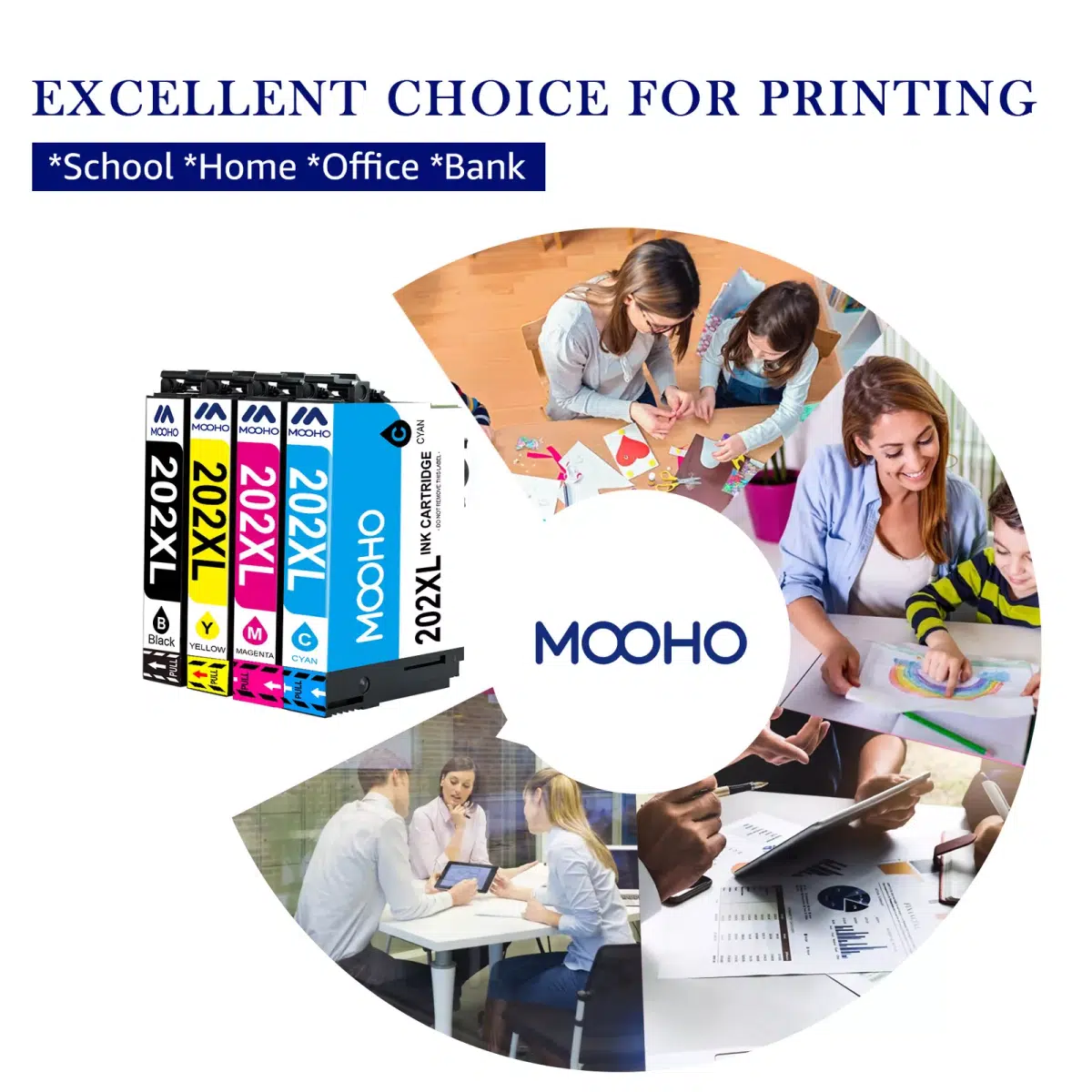 کارتریج جوهر Mooho 202XL با عملکرد بالا برای چاپهای واضح و شفاف