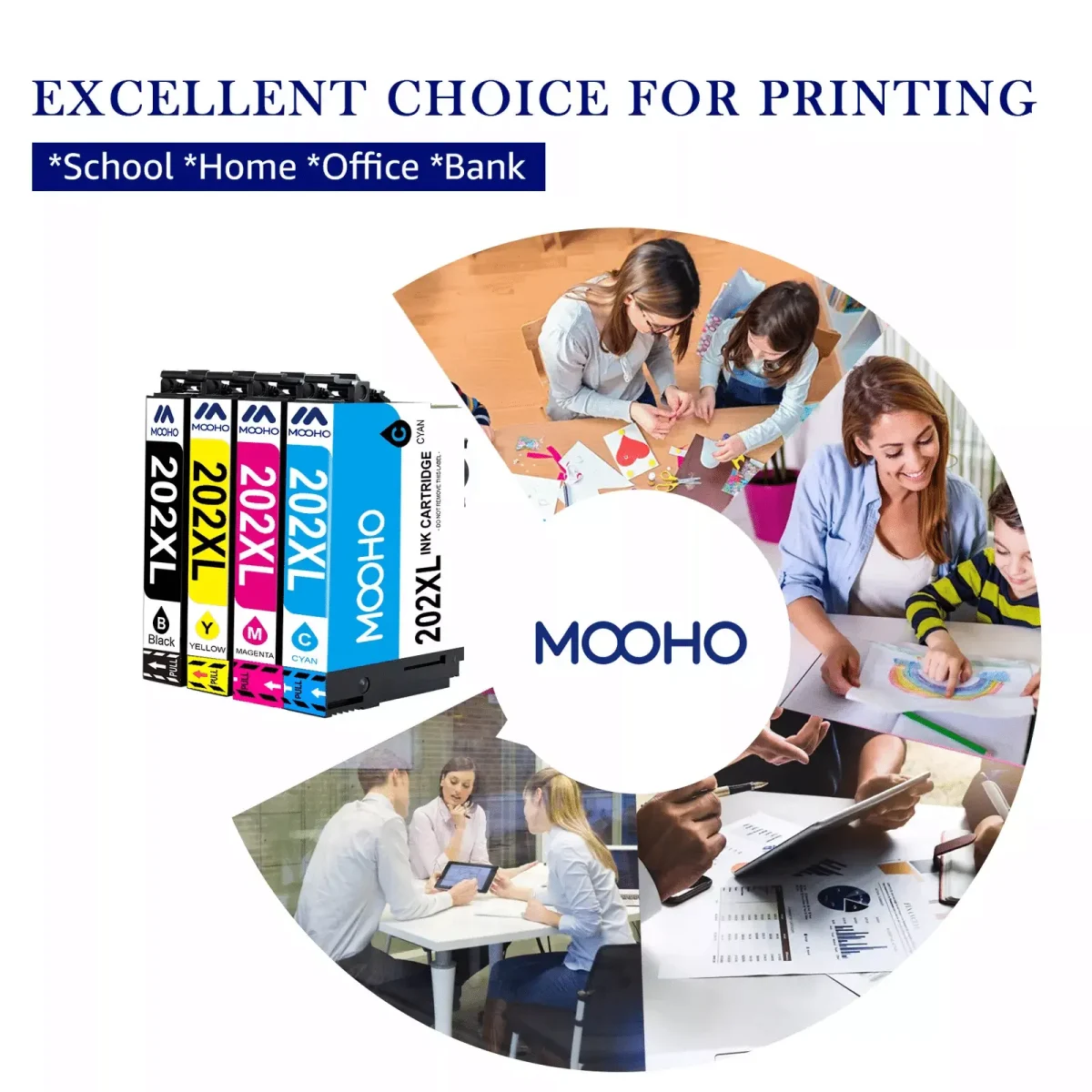 کارتریج جوهر Mooho 202XL با عملکرد بالا برای چاپهای واضح و شفاف
