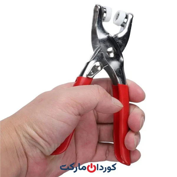 انبر پانچ چندکارە سوراخ کن و دکمە زن فلزی دستی همراە 200عدد دکمە