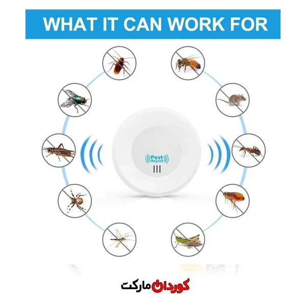 پریز دو شاخه دفع کننده حشرات اولتراسونیک پک 4 عددی کد 25563