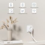 NCC 4 Pack Smart WiFi Socket with Power Consumption, Compatible with Alexa and Google Home, Remote Control, Voice Control, 16A, White (6) پریز هوشمند GNCC – مدیریت هوشمند مصرف انرژی مدل SP11