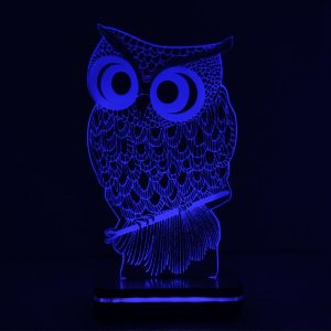 چراغ خواب طرح جغد 16 رنگ ریموت دار