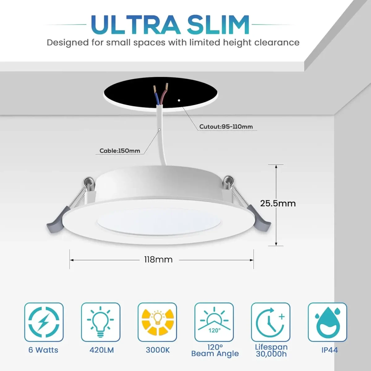 نورافکن LED توکار مدل ALUSSO CSA