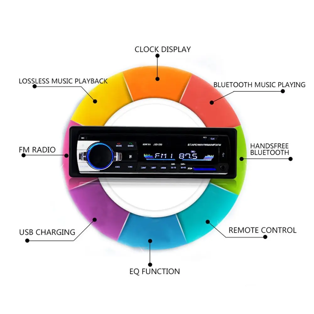 پخش خودرو بلوتوثی JSD-520 BT با پورت USB/SD کد 27776 - Image 7