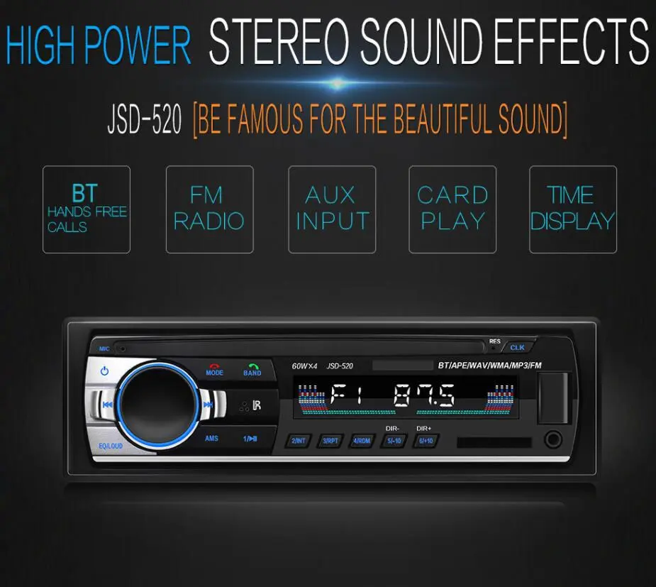 پخش خودرو بلوتوثی JSD-520 BT با پورت USB/SD کد 27776 - Image 9