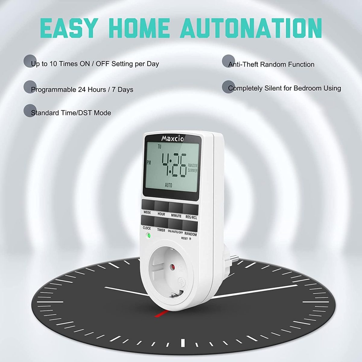 پریز تایمردار مدل Maxcio ‎TM02-EU
