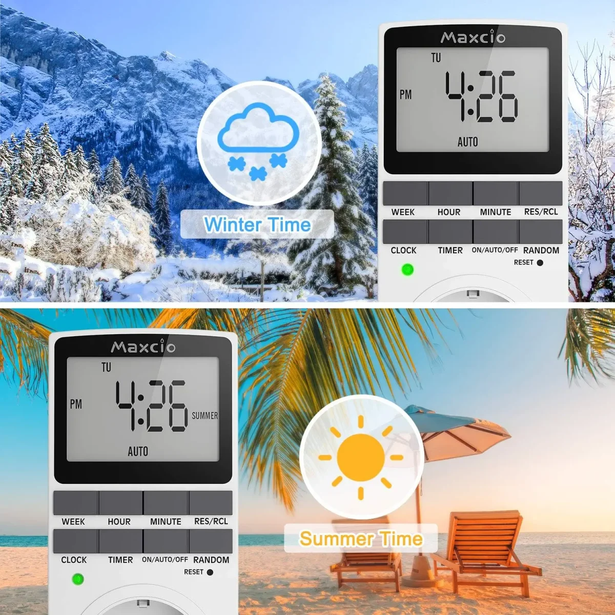 پریز تایمردار مدل Maxcio TM02-EU