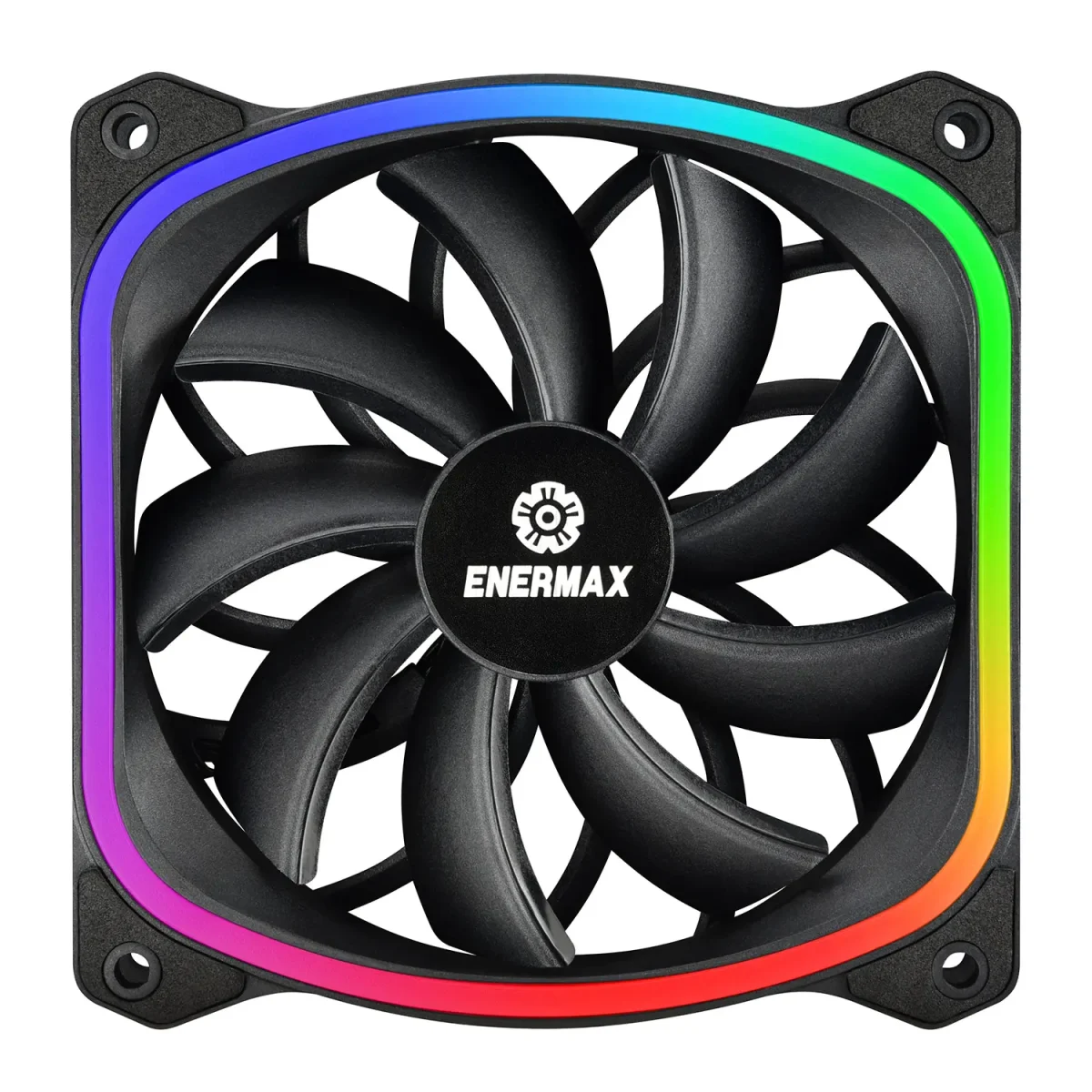 فن کیس 120 میلی‌متری Enermax Squa RGB PWM، RGB قابل آدرس‌دهی از طریق مادربرد، بسته تکی- مشکی