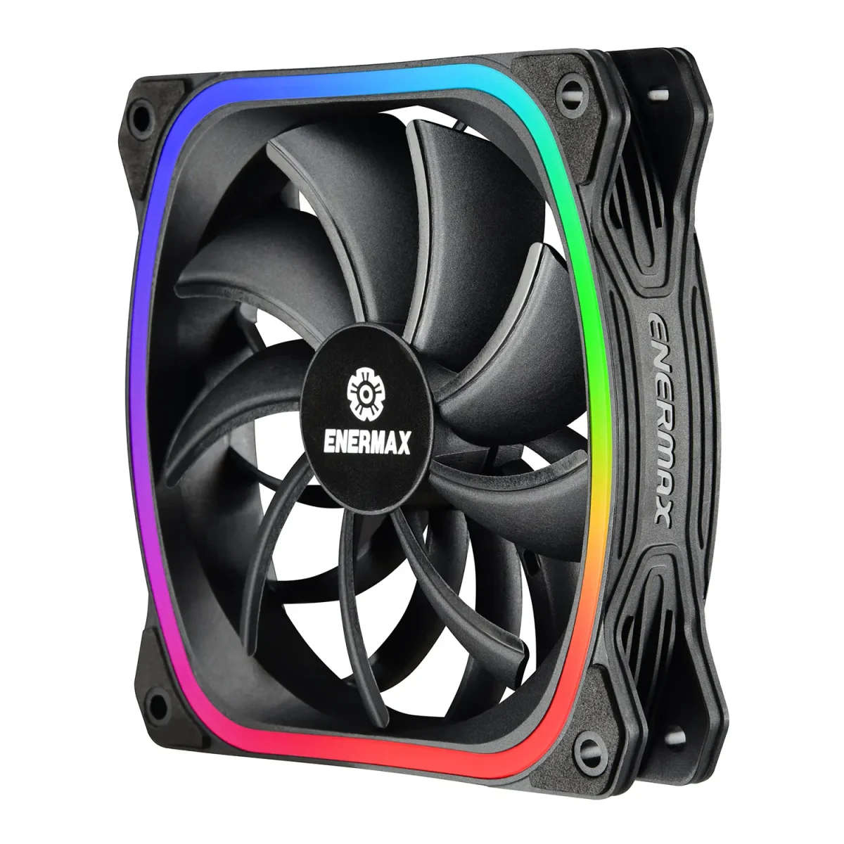 فن کیس 120 میلی‌متری Enermax Squa RGB PWM، RGB قابل آدرس‌دهی از طریق مادربرد، بسته تکی- مشکی