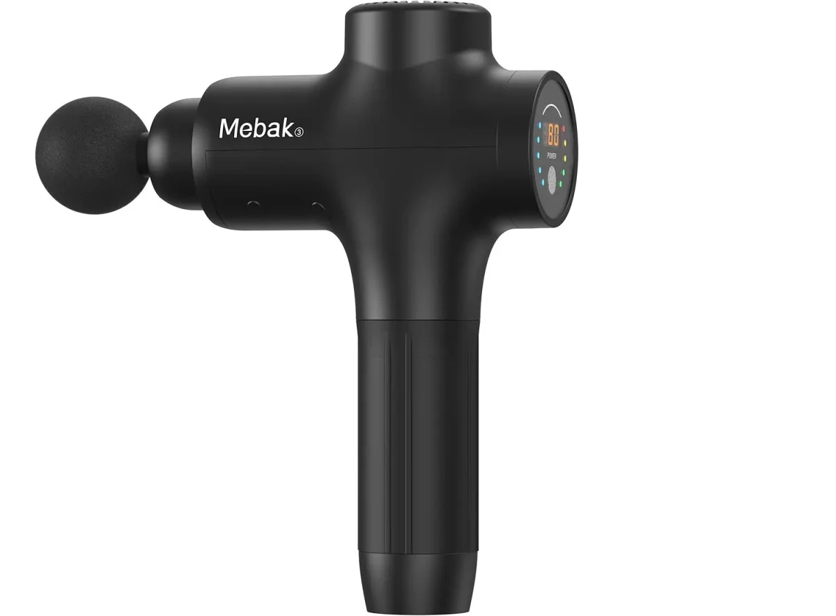 ماساژور تفنگی Mebak 3 | ماساژور پرکاشن حرفهای برای ریکاوری عضلات و تسکین درد