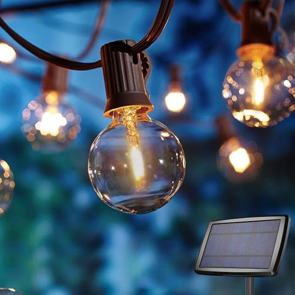 ریسه نوری خورشیدی OxyLED - چراغ 22 عددی LED ضدآب با شارژ خورشیدی و USB، مناسب برای حیاط، باغ، بالکن و جشن‌ها