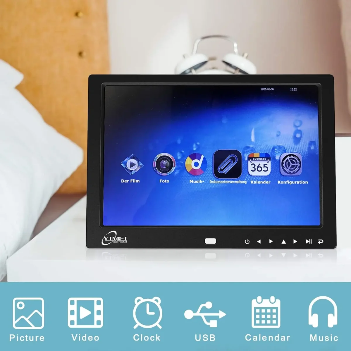 صفحه نمایش (مانیتور) دیجیتال Yimei Good Product با صفحهنمایش ۱۲ اینچی و رزولوشن 1080p
