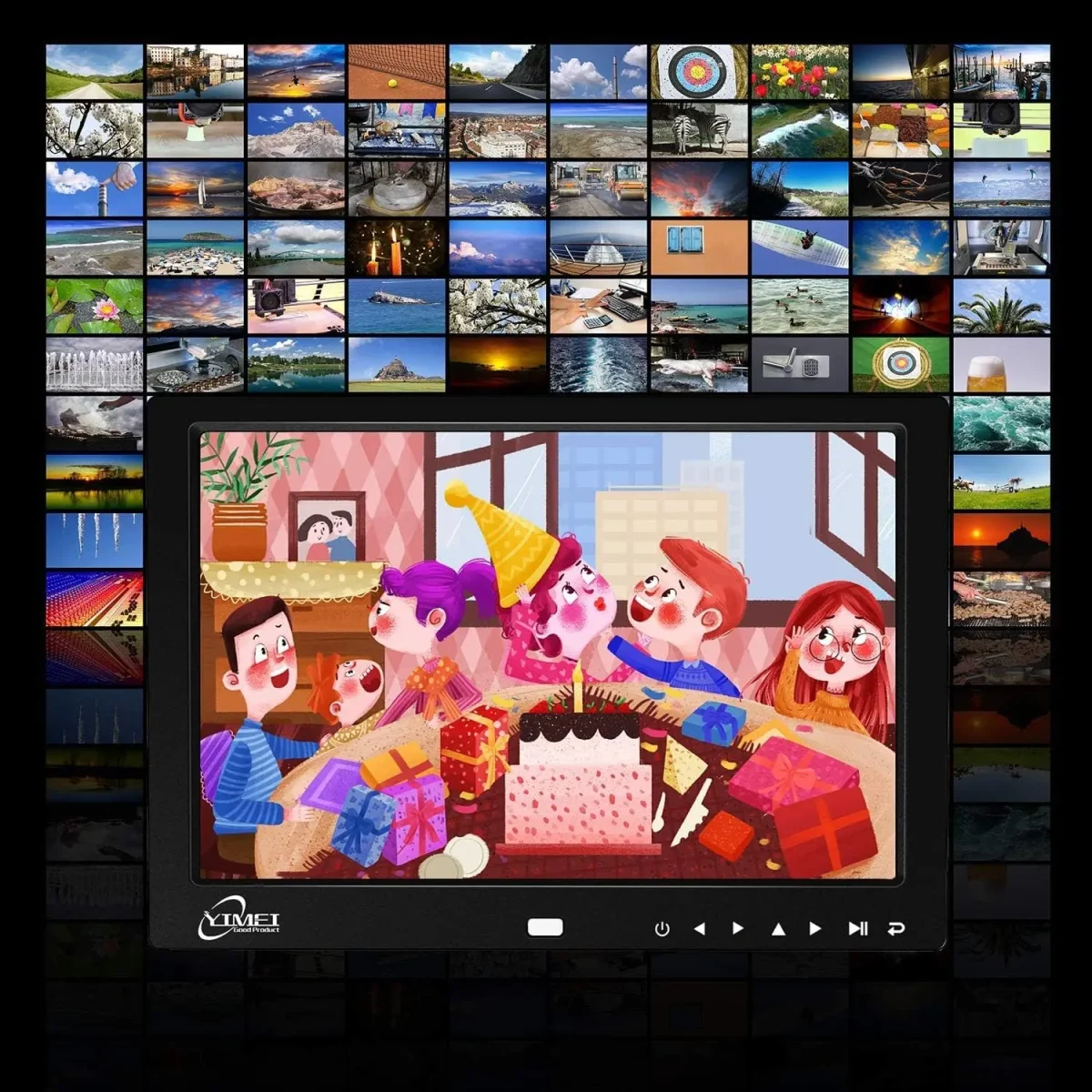صفحه نمایش (مانیتور) دیجیتال Yimei Good Product با صفحهنمایش ۱۲ اینچی و رزولوشن 1080p