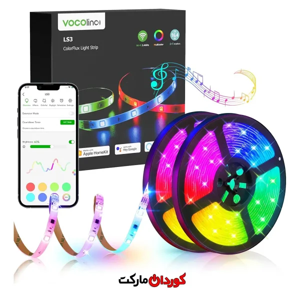 نوار نوری هوشمند RGBIC VOCOlinc مدل ‎LS3