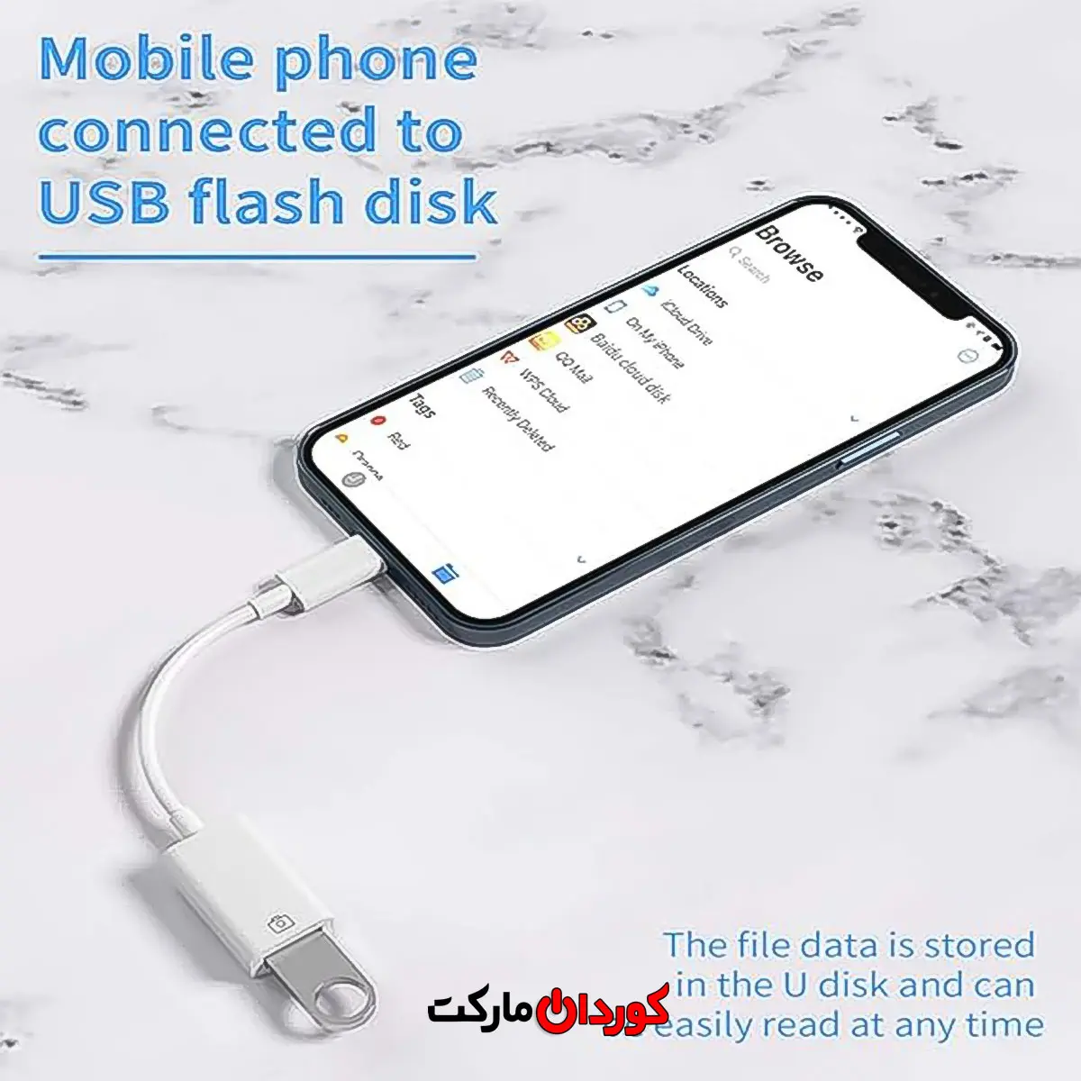 مبدل لایتنینگ اپل به USB اصلی – Lightning to USB Adapter کد 30249 - Image 9