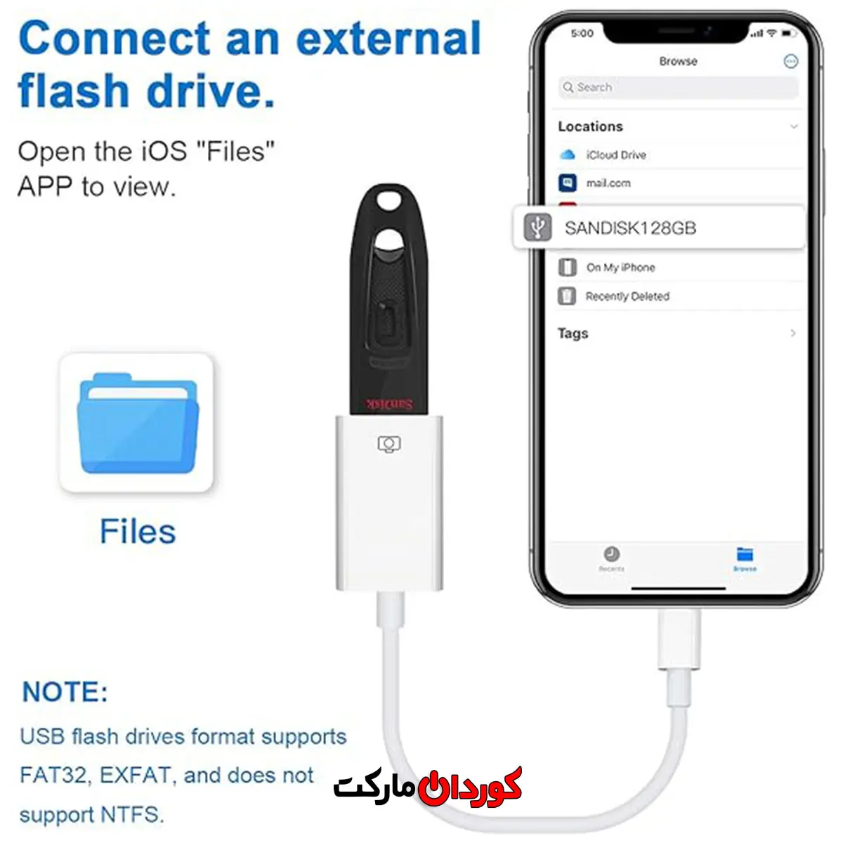 مبدل لایتنینگ اپل به USB اصلی – Lightning to USB Adapter کد 30249 - Image 4