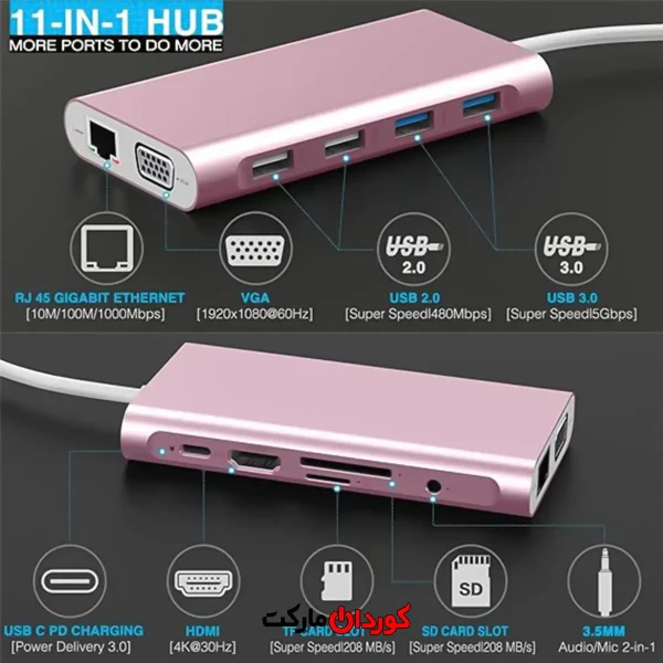 هاب 11 پورت مدل HB026