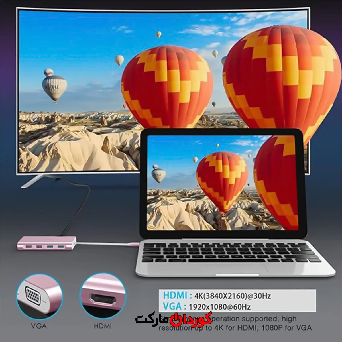 هاب 11 پورت type cمدل HB026 کد (30054) - Image 3