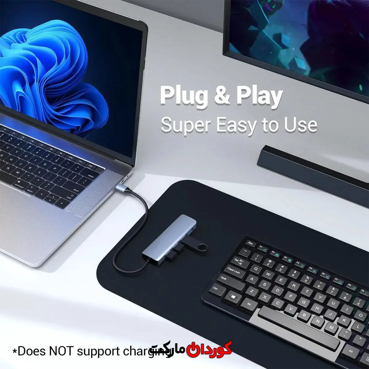 هاب 4 پورت USB-C مدل HB045A کد (29988) - Image 3