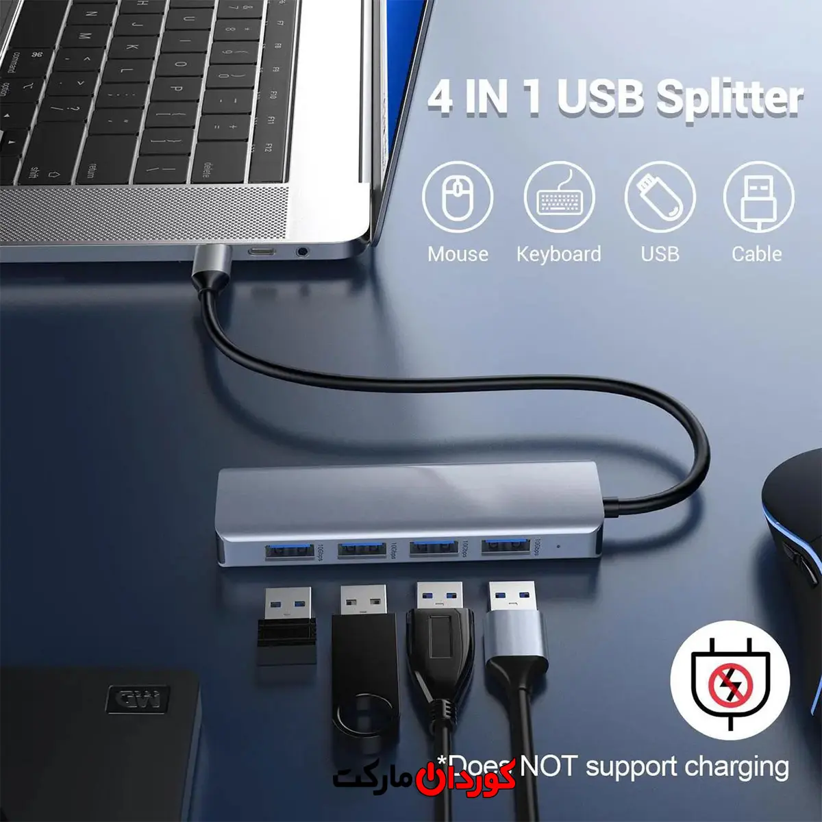هاب 4 پورت USB-C مدل HB045A کد (29988) - Image 2