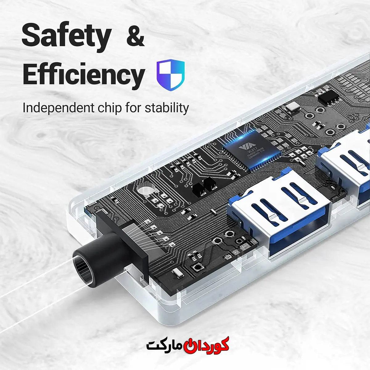 هاب 4 پورت USB 3.0 مدل HB048 کد (29998) - Image 4