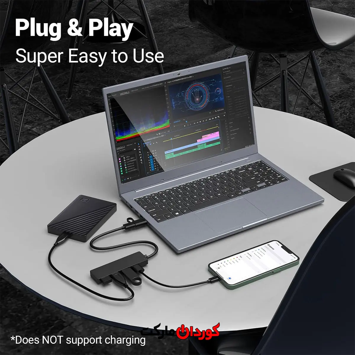 هاب 4 پورت USB 3.0 مدل HB048 کد (29998) - Image 5