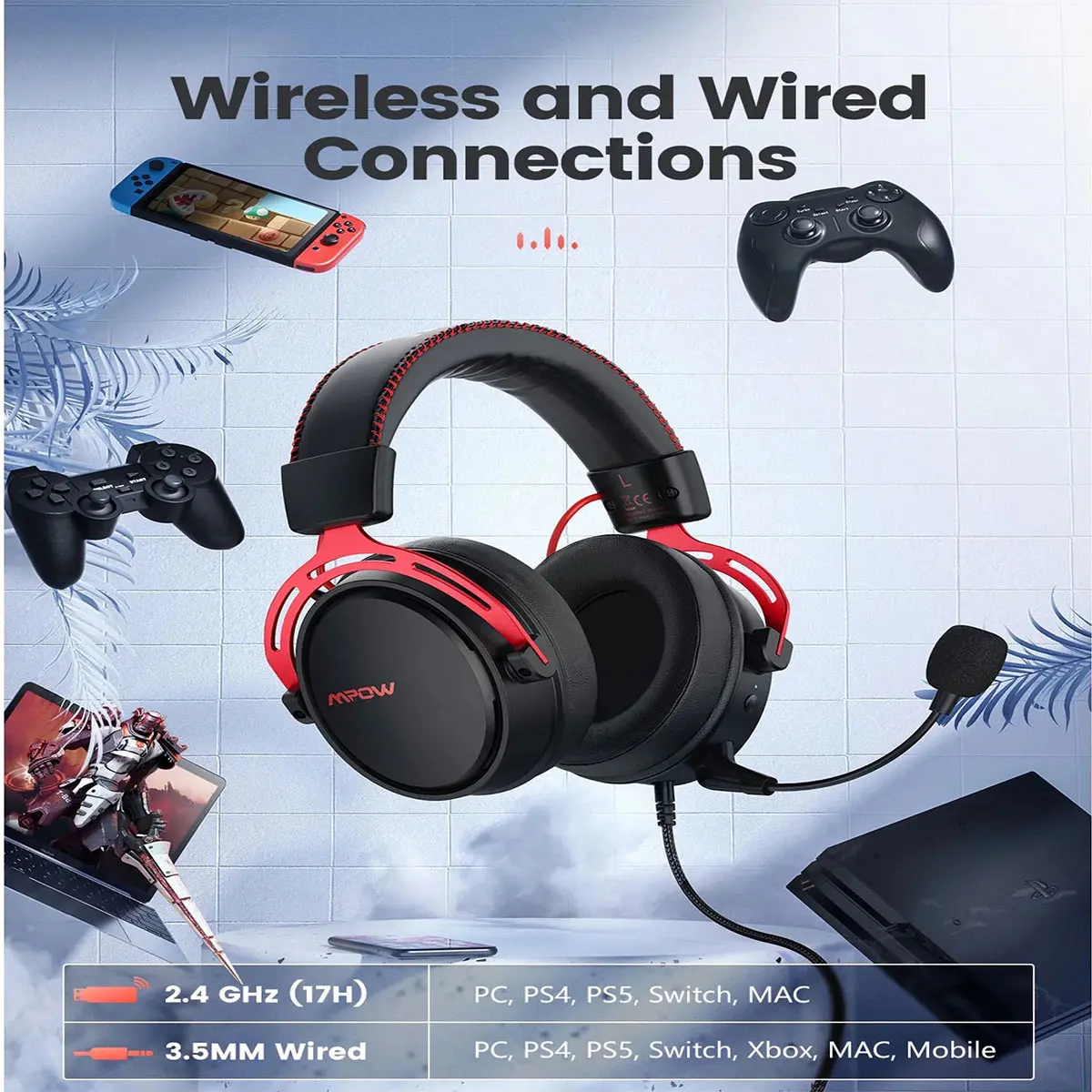 هدست بی سیم گیمینگ Mpow BH415