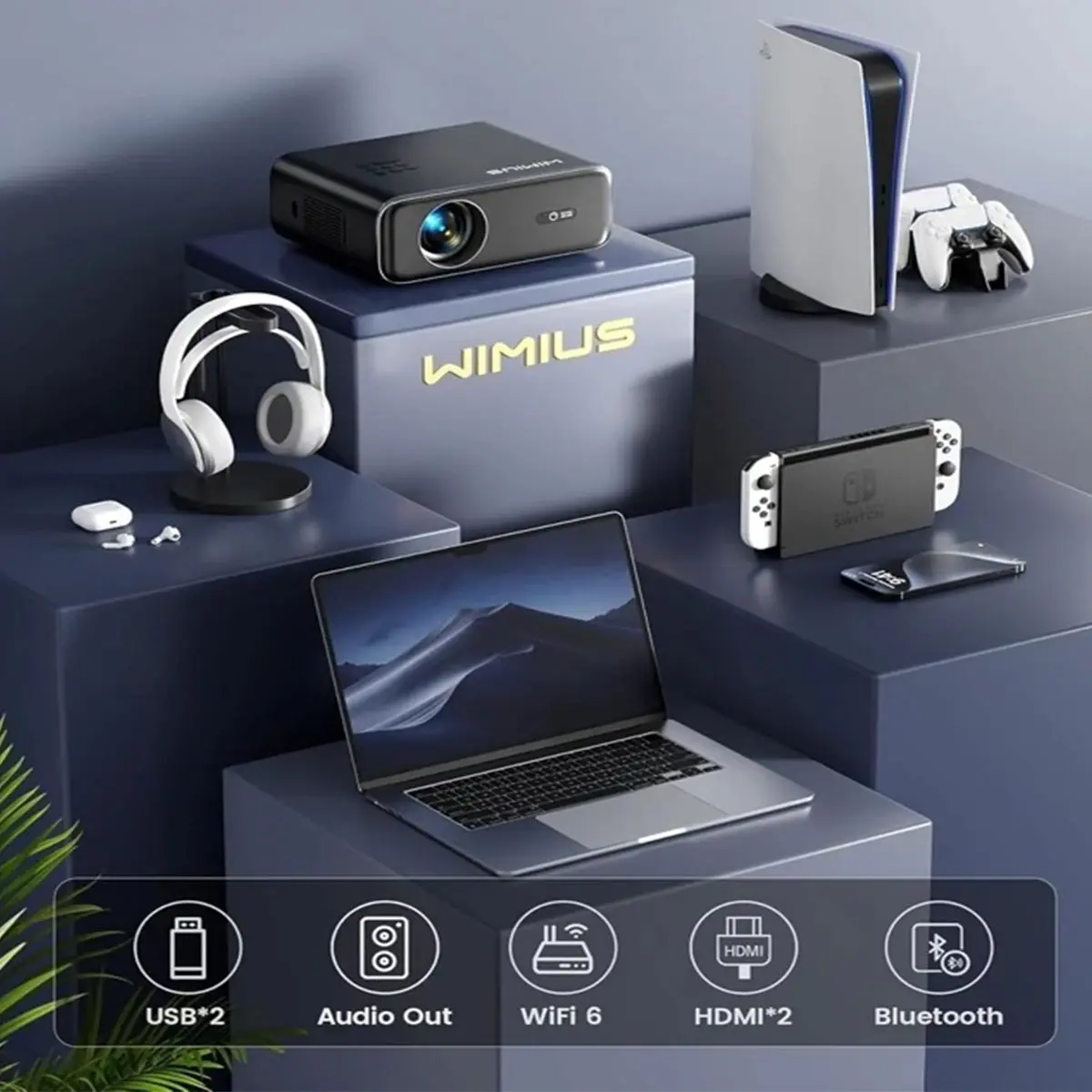 ویدیو پروژکتور ویمیوس فوکوس اتوماتیک WIMIUS مدل P62 - Image 3