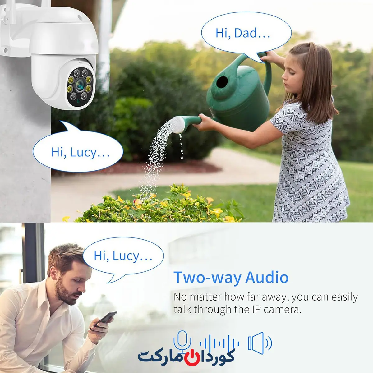 دوربین مداربسته بی سیم وای فای ضد آب360درجەمدل QC3 - Image 8