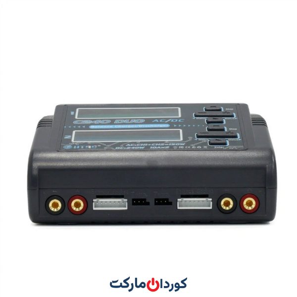شارژر هوشمند باتری مدل C240 Duo برند HTRC برای باتری‌های LiPoLi-ionLiHVLiFeNiMHNiCdPb