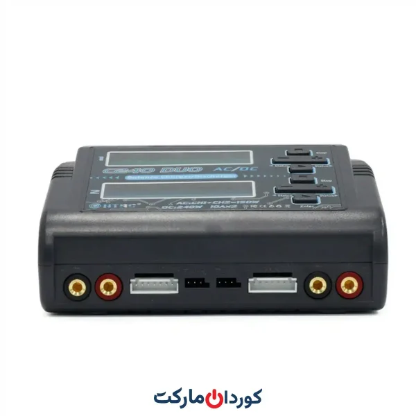 شارژر هوشمند باتری مدل C240 Duo برند HTRC برای باتری‌های LiPoLi-ionLiHVLiFeNiMHNiCdPb