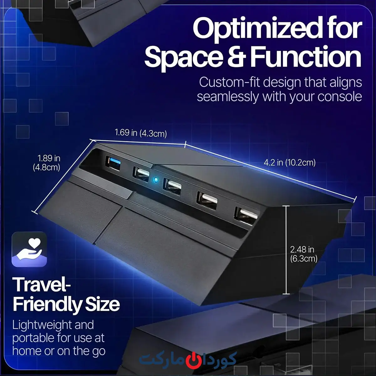 هاب USB پنج پورت TNP برای پلی استیشن Playstation4 کد (34881) - Image 3