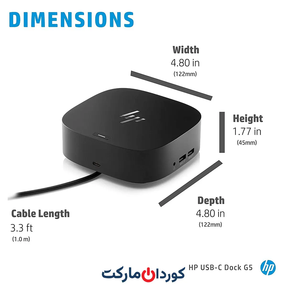 هاب و مبدل استوک HP USB-C Dock G5 - Image 3