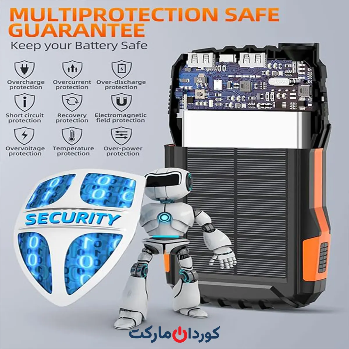 پاور بانک خورشیدی47000 آمپر ضد ضربه و ضد آب safe speed - Image 3