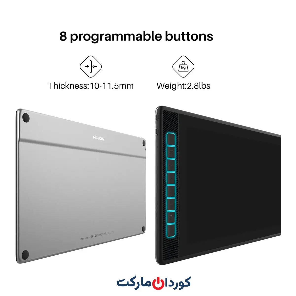 قلم نوری و تبلت طراحی هویون HUION KAMVAS Pro16 2.5K QHDمدل gt1602 - Image 10