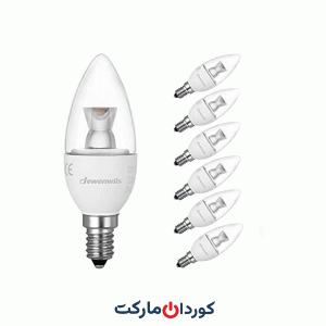 لامپ شمعی LED JWENWILS مدل DHDLC35A - بسته 6 عددی